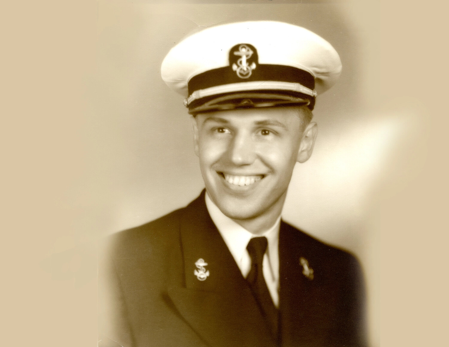 Studio Portrait of U.S. Navy Chief Petty Officer 'Wayne,' Korean War Era