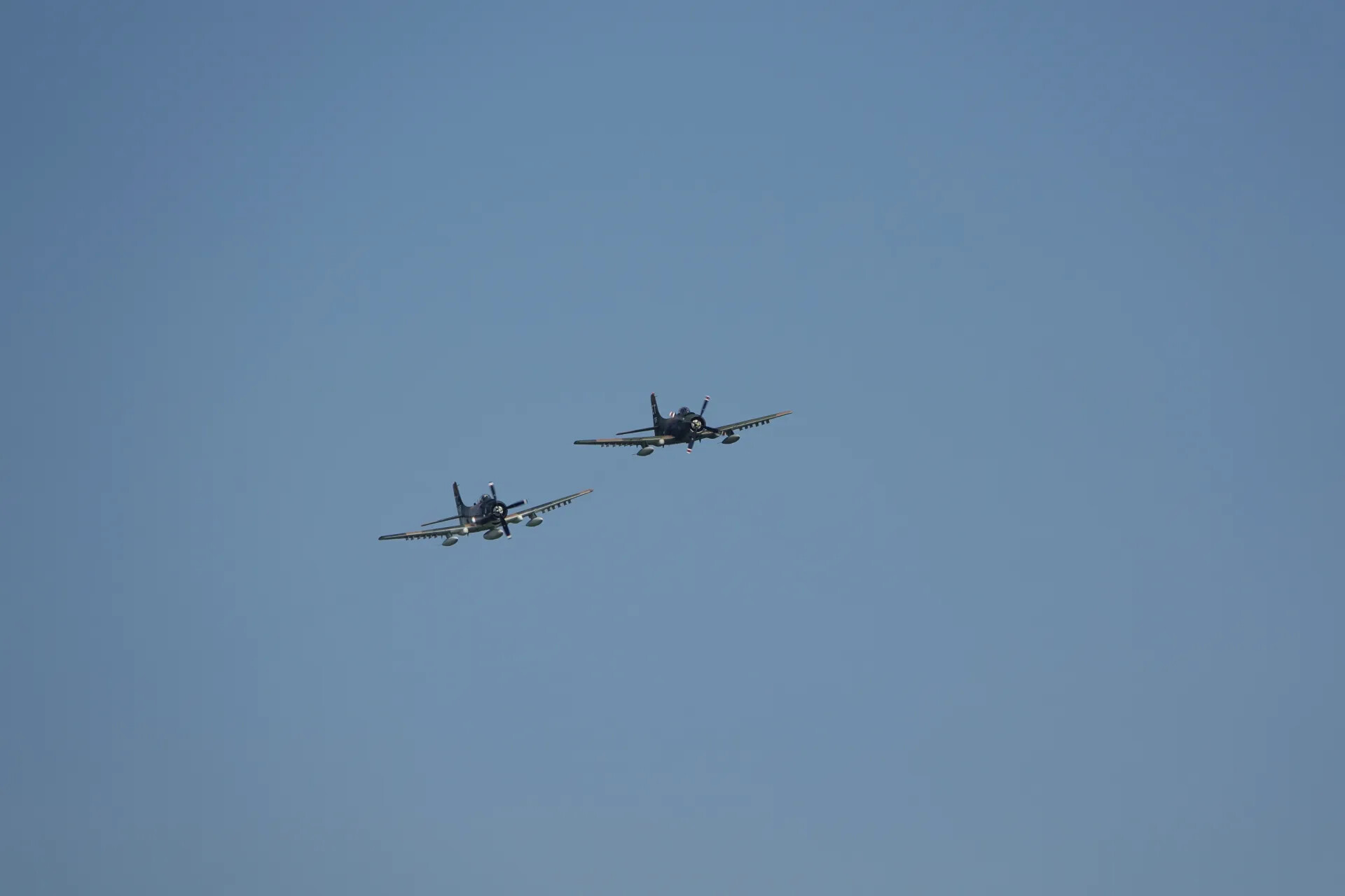 Douglas A-1 Skyraiders in Formation Flight, Reunion Airshow