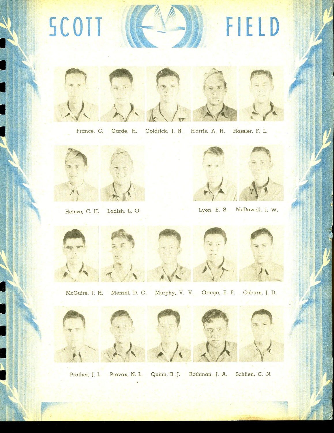 Scott Field Training Class Roster: Surnames France through Schlien