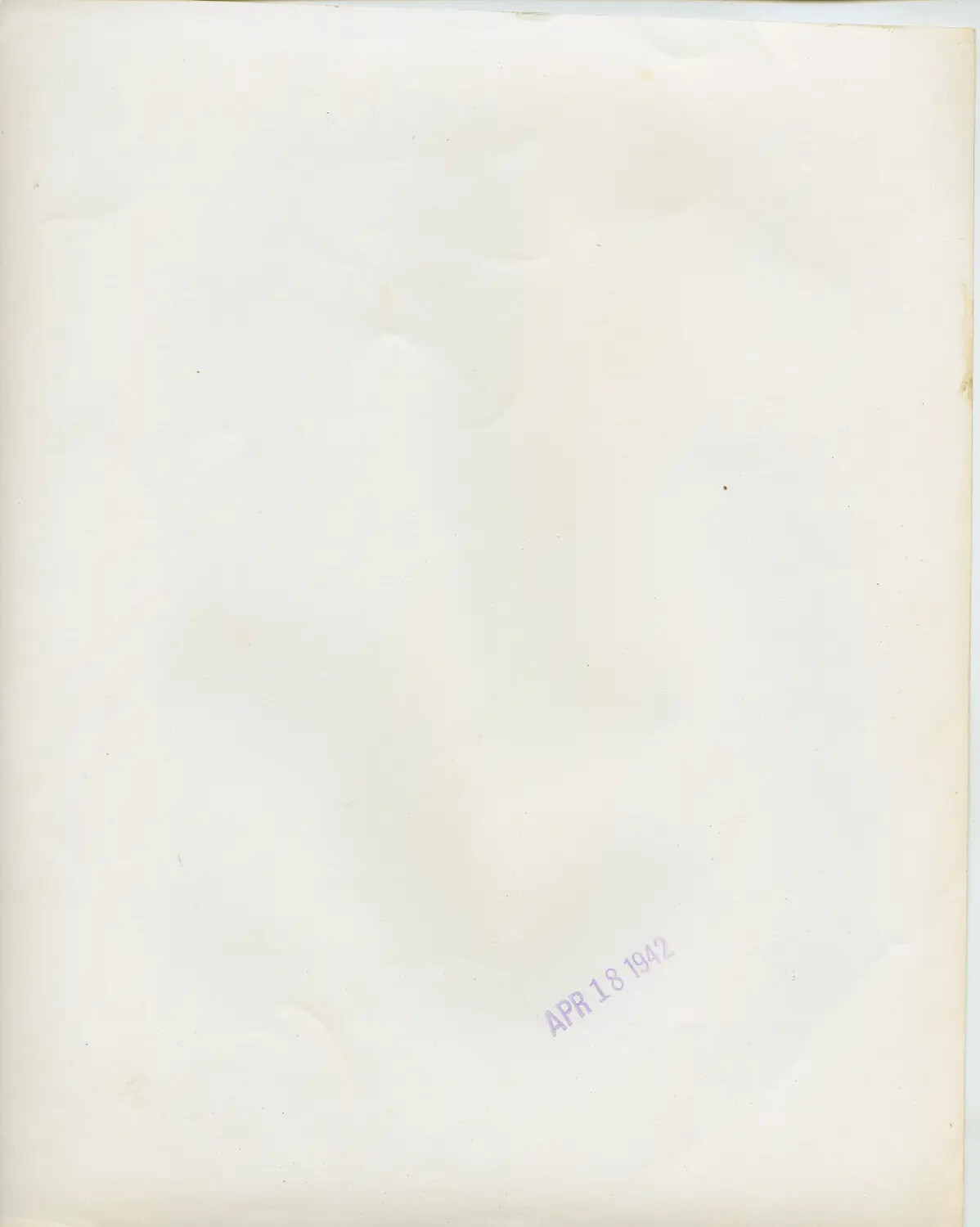 Verso of WWII API Navy Press Photograph with April 1942 Date Stamp