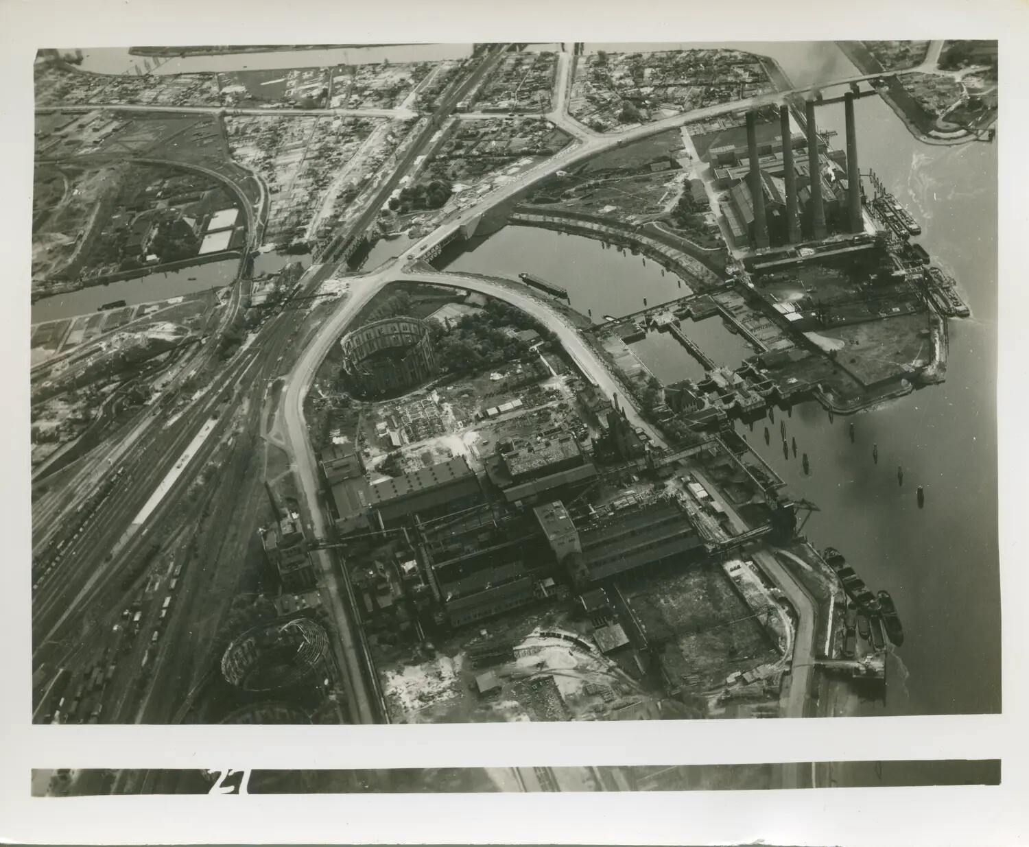 Aerial Reconnaissance Photograph of Industrial Target Complex, WWII