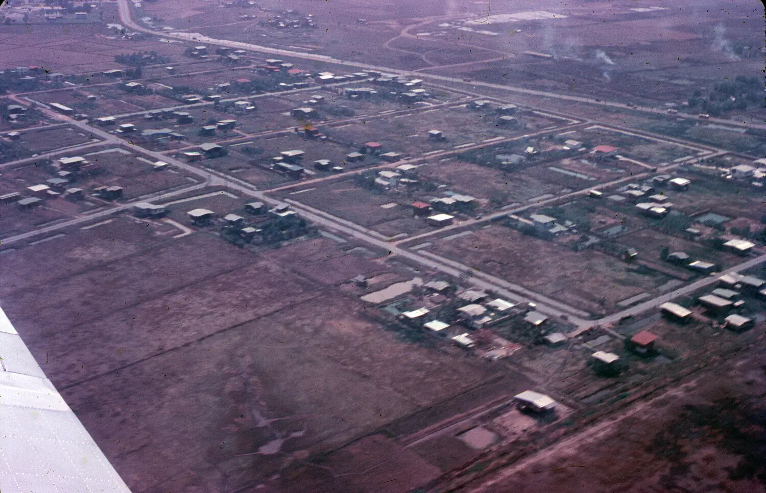 Aerial View of Vietnamese Town from Aircraft, 1965, 3rd Tactical Fighter Wing Collection