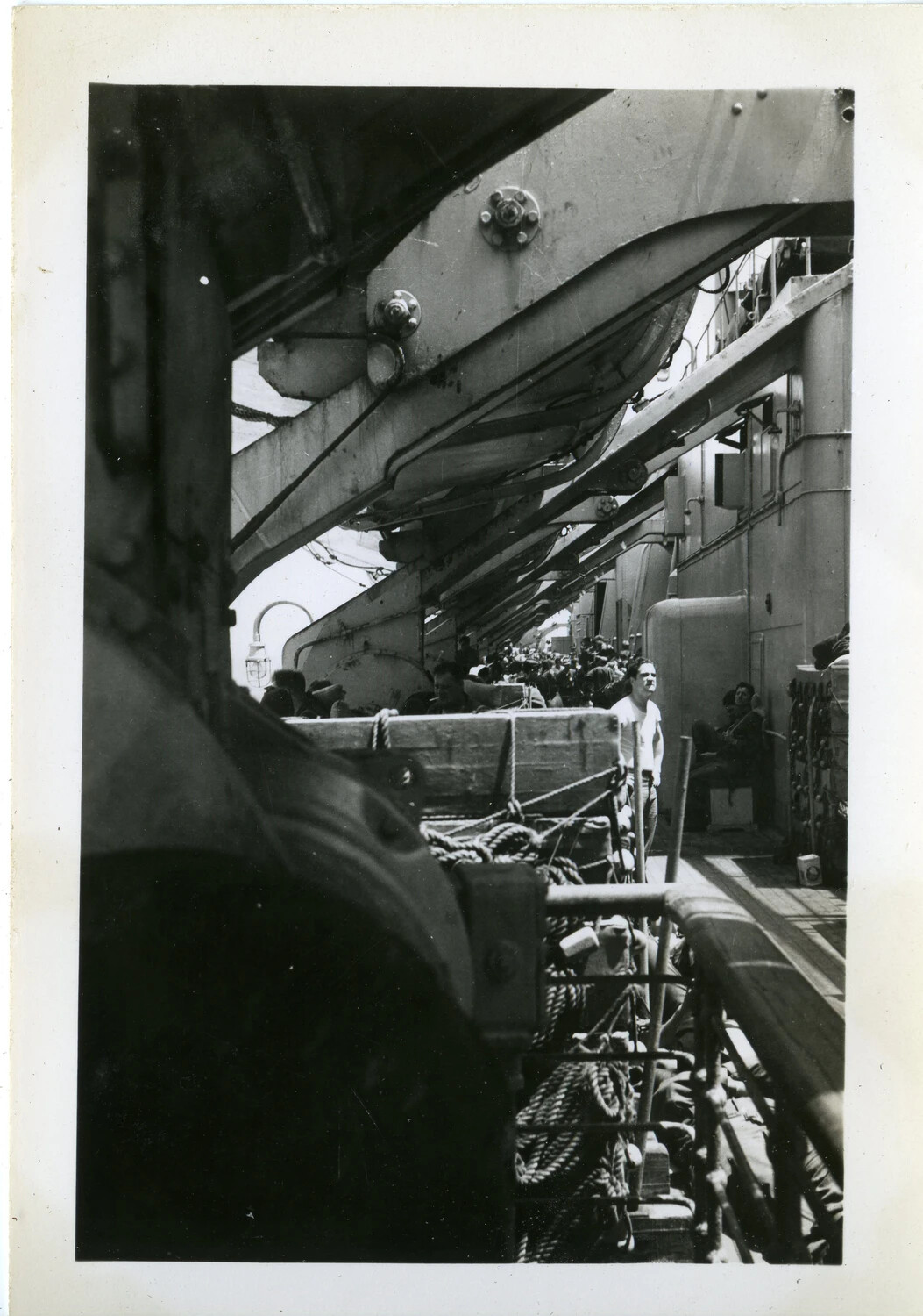 Soldiers of the 44th Infantry Division Aboard a Troop Transport Ship, WWII