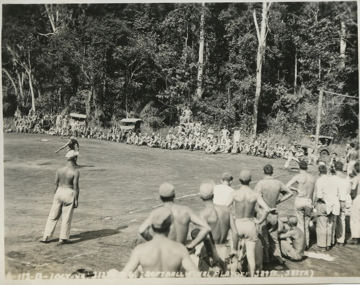 312th Bomb Group Softball Final Playoff, 389th vs. 387th Bomb Squadron, 10 October 1944