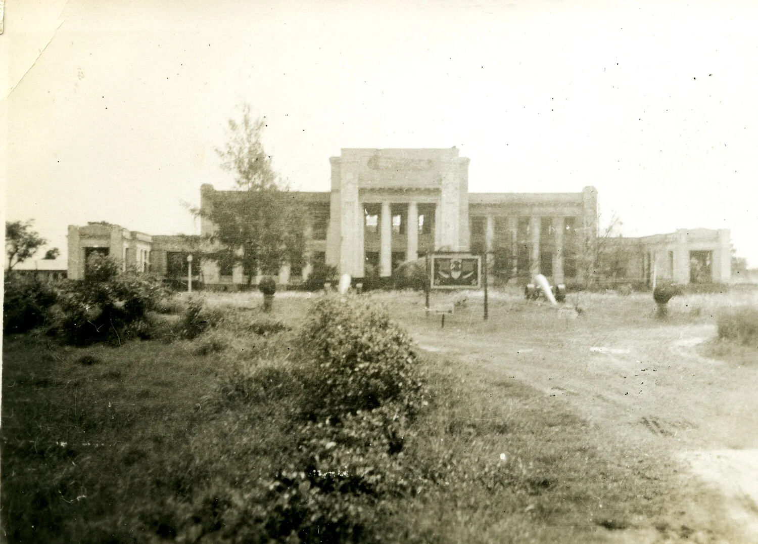 Ruined Neoclassical Public Building, Likely Manila, Philippines, 1945