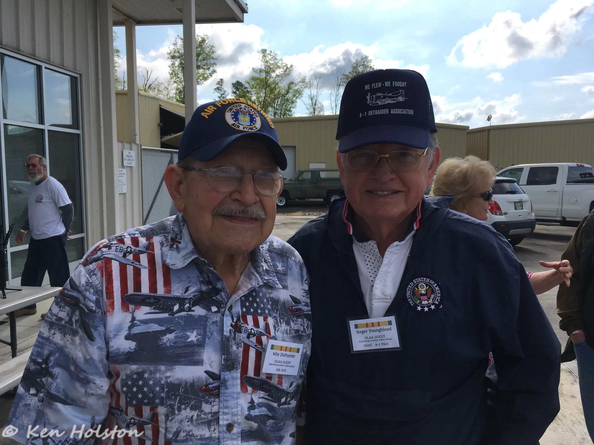 Portrait of Veterans Win DePoorter and Roger Youngblood, OLAA Reunion Event (Watermarked)