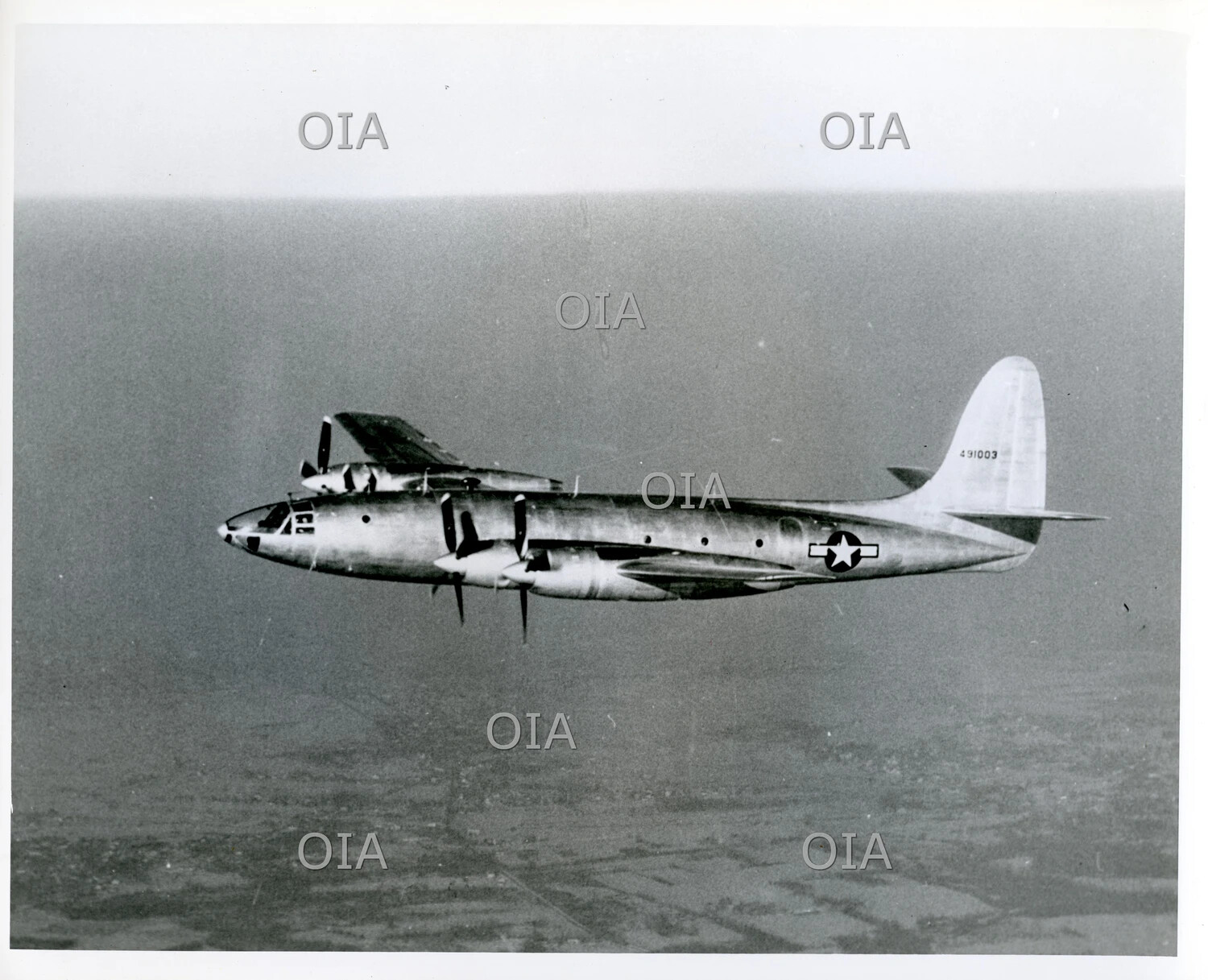 Republic XR-12 Rainbow Reconnaissance Aircraft in Flight, USAF Serial 44-91003