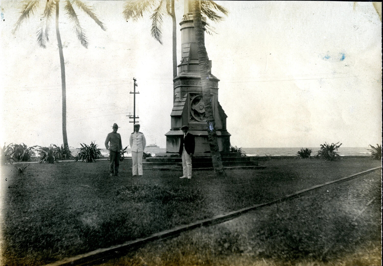 Columbus Monument, Colon, Panama - Full Print, USS Columbia Photograph Album, c. 1900s-1910s