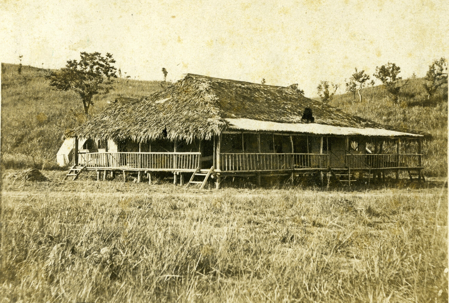 Nipa Hut Dwelling near Camp Stotsenburg, Philippines, 1903
