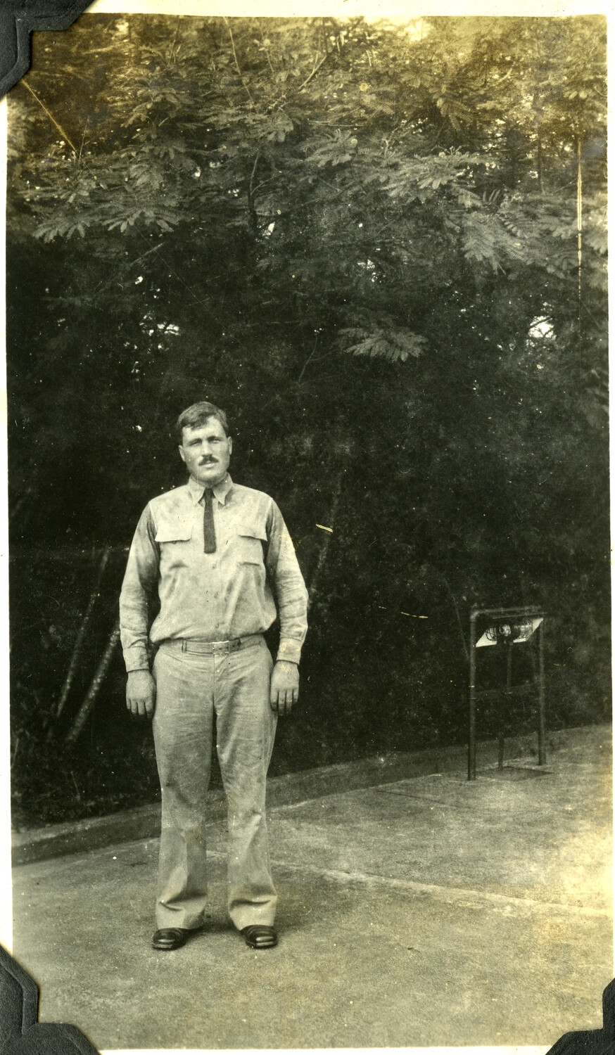 Portrait of Soldier in Khaki Service Uniform, Manila Area, Philippines, c. 1930s–1940s