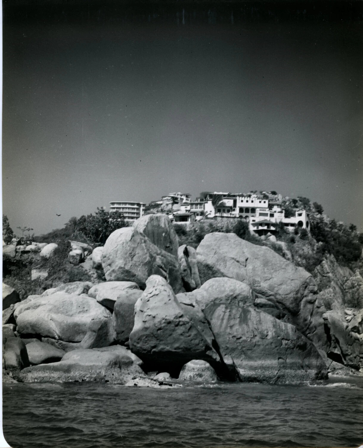 Rocky Headland with Hillside Hotels, Acapulco, 1949
