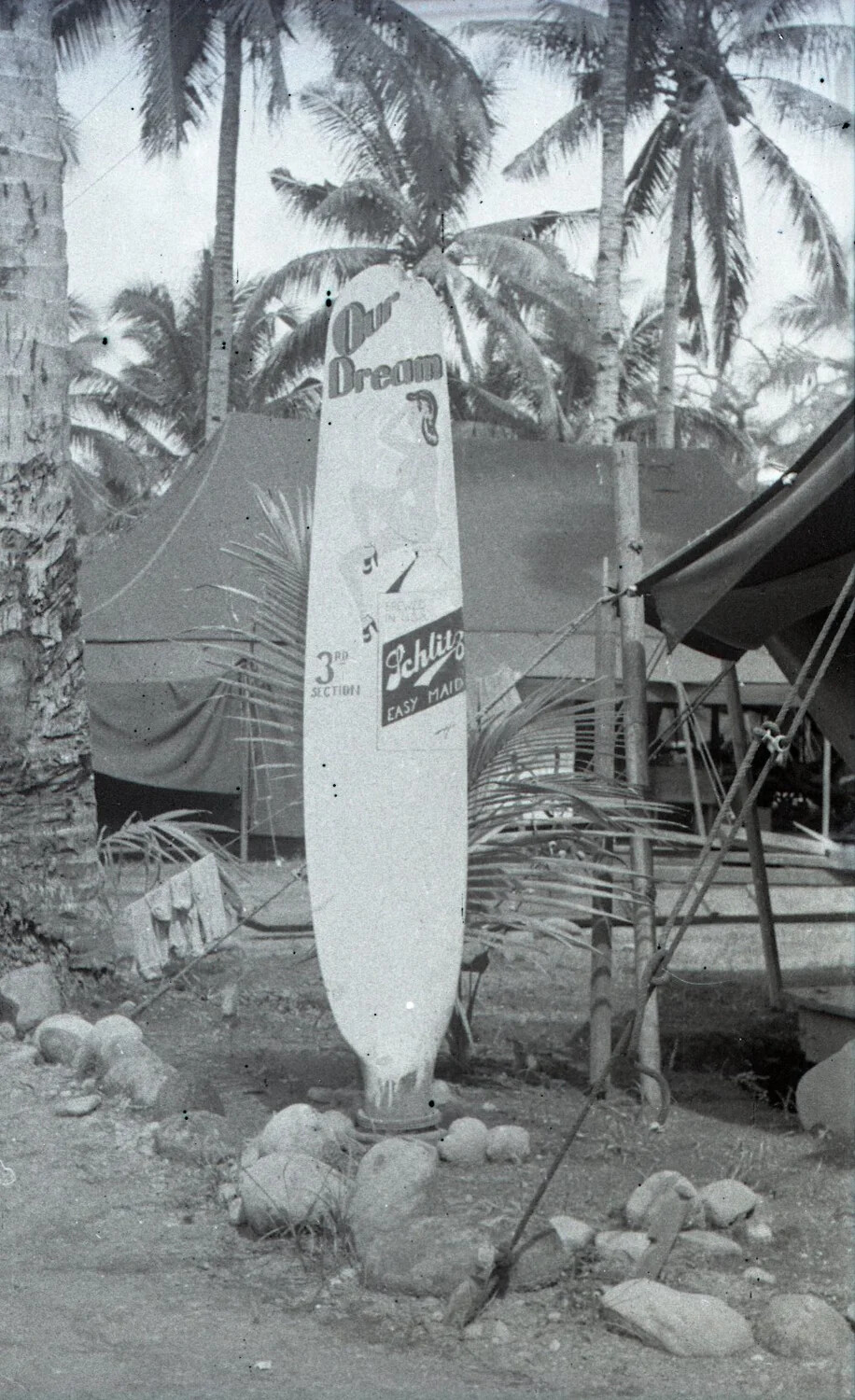 Hand-Painted Propeller Blade Camp Marker, 'Our Dream,' Luzon, Philippines, WWII