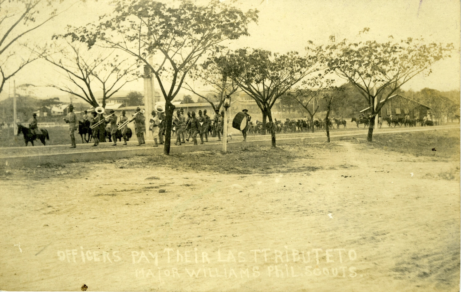 Philippine Scouts Funeral Procession for Major Williams, Early 1900s