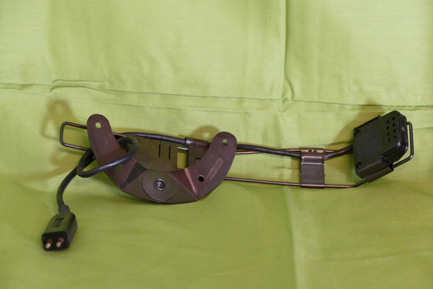 U.S. Navy Aviator's Flight Helmet Microphone and Communications Harness Assembly, Korean War Era