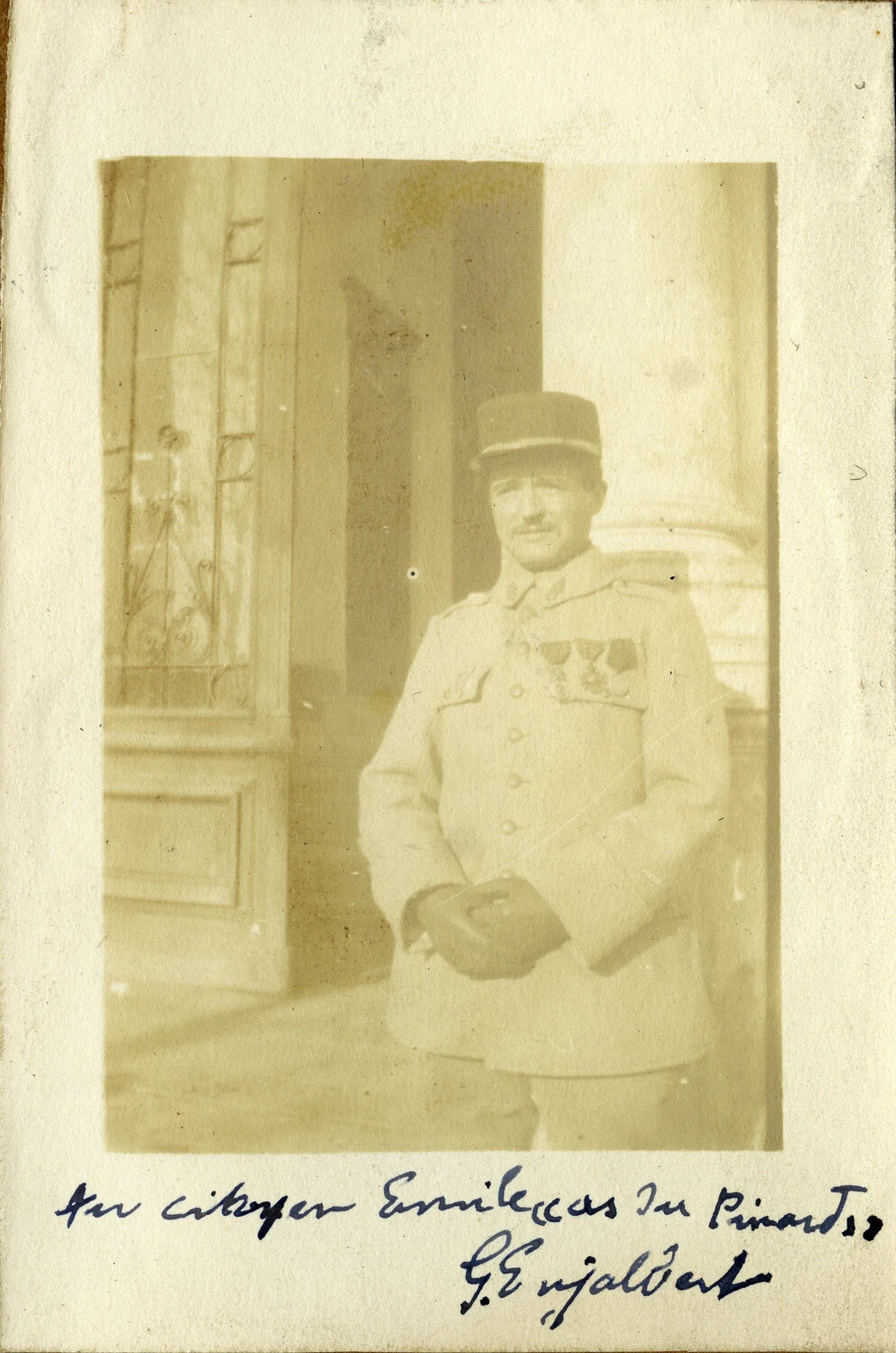 Dedicated Portrait of a French Military Aviator, World War I Era