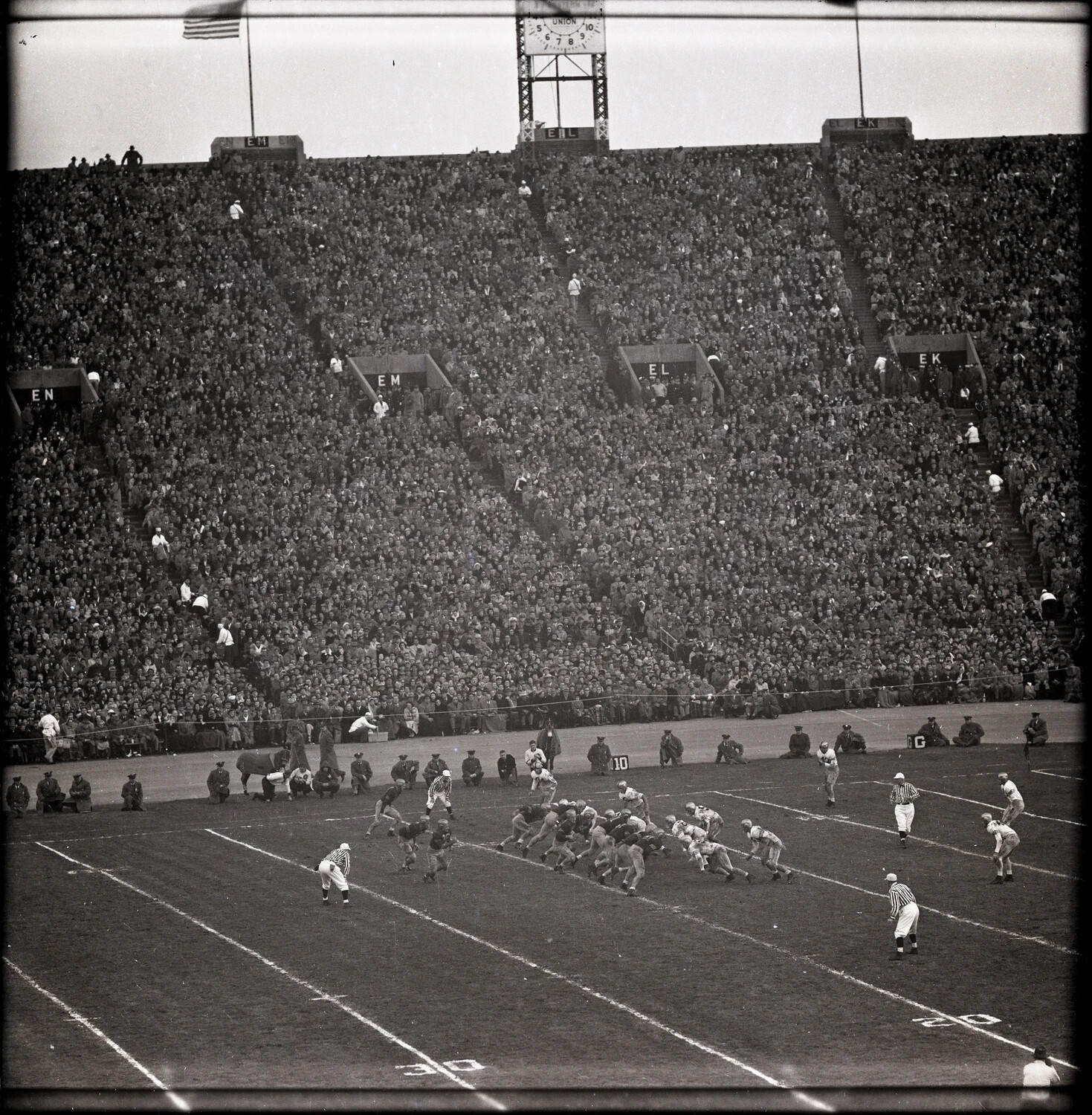 Army-Navy Football Game - Snap of the Ball, Municipal Stadium