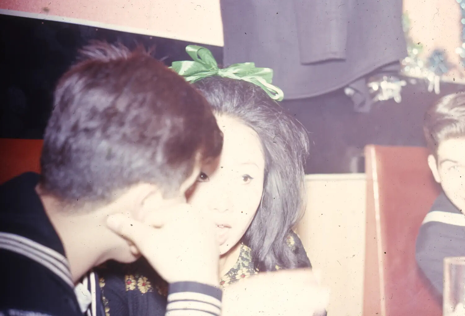Sailor in Dress Blues Conversing with Companion, Liberty Port Nightclub
