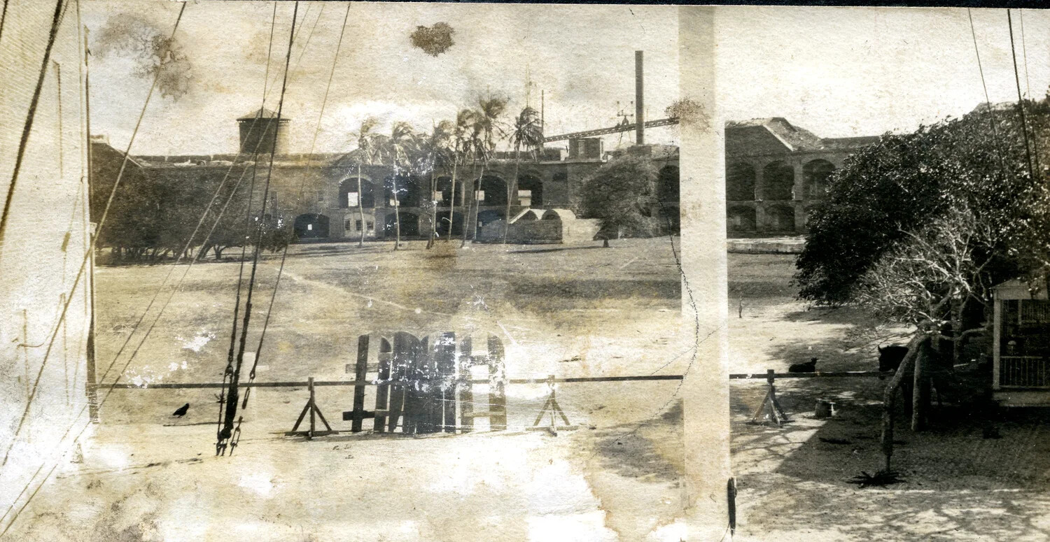 Fort and Coaling Station Viewed from Shipboard, Caribbean Port of Call