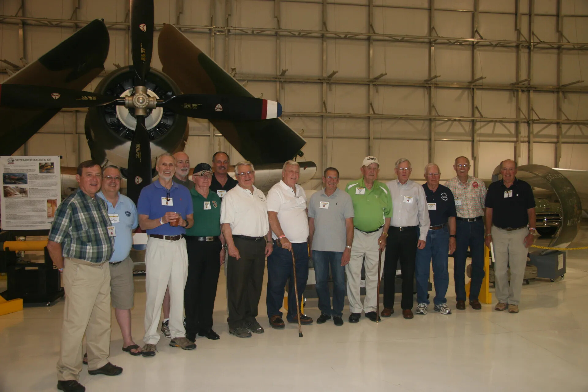 Veterans Reunion Group Photo Beside Restored A-1 Skyraider, 2016 Operation Tailwind Reunion
