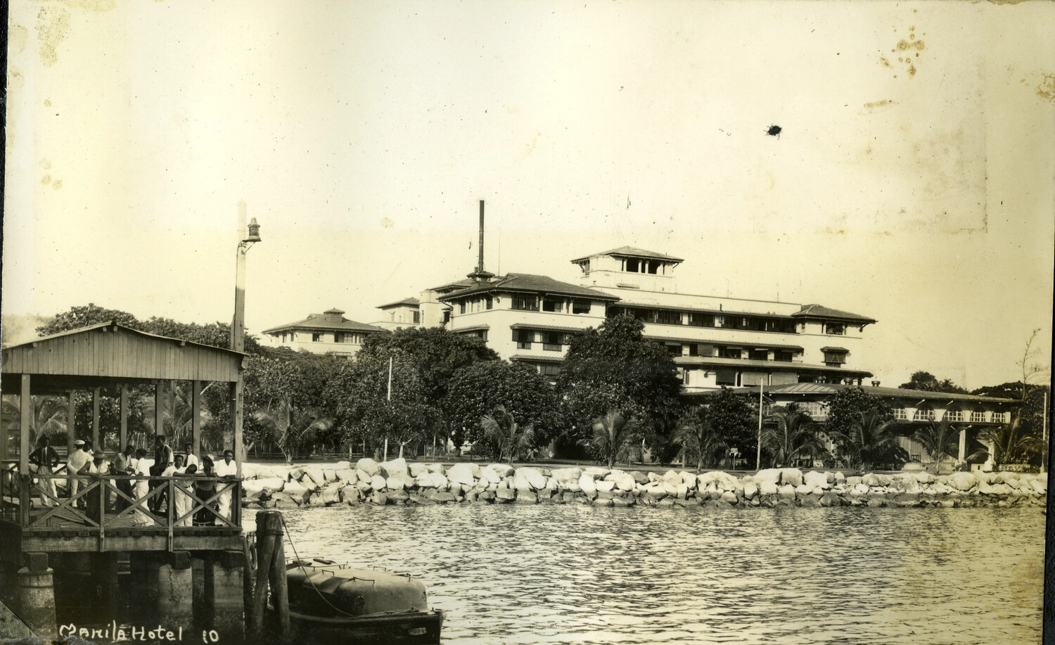 View of the Manila Hotel from Manila Bay, Philippine Islands