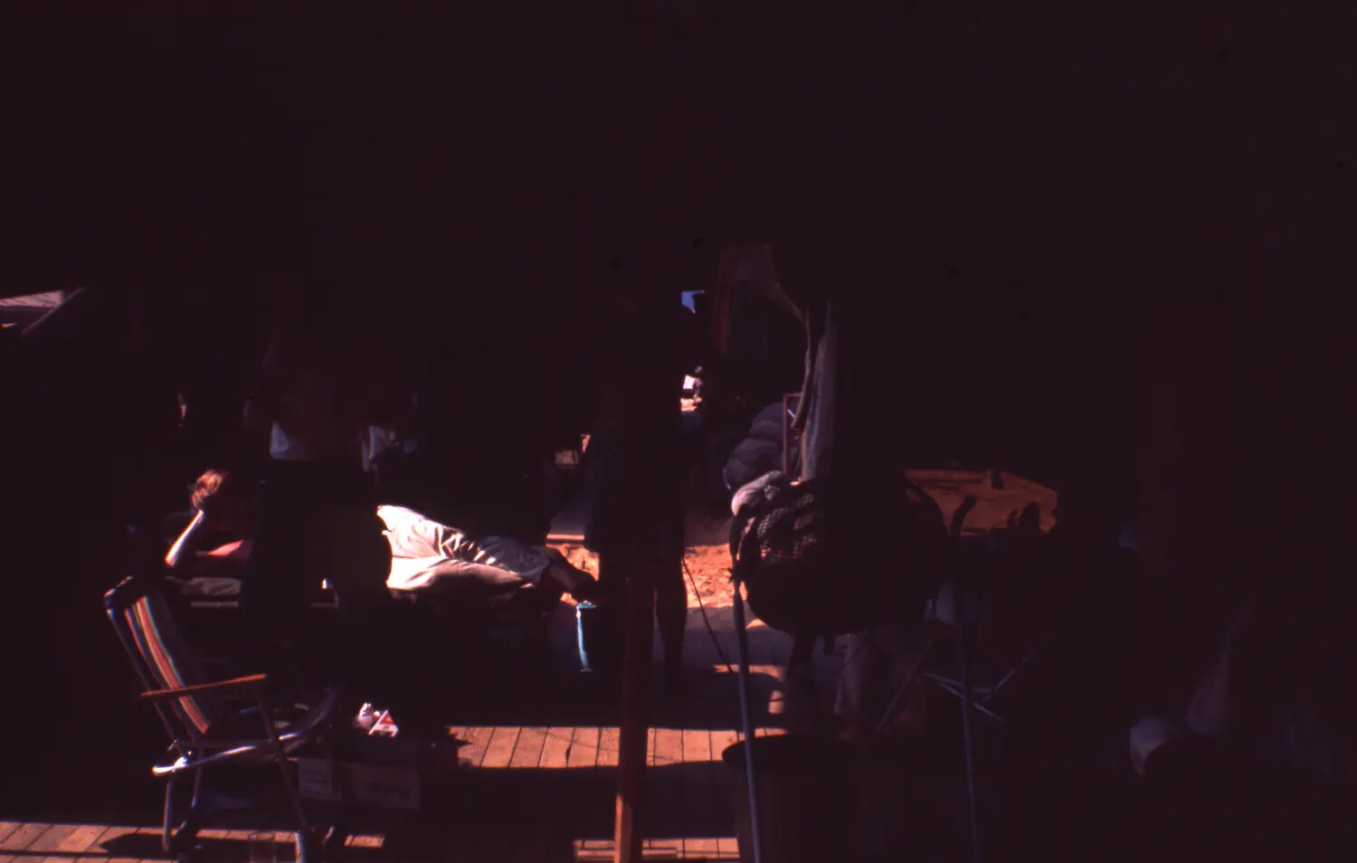 Dim Interior Scene, Possible Barracks or Tent Shelter, Cam Ranh Bay, Vietnam