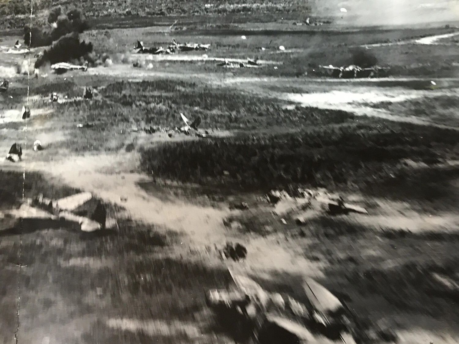 Low-Level Strafing Attack on Japanese Airfield, 312th Bomb Group, WWII Pacific Theater