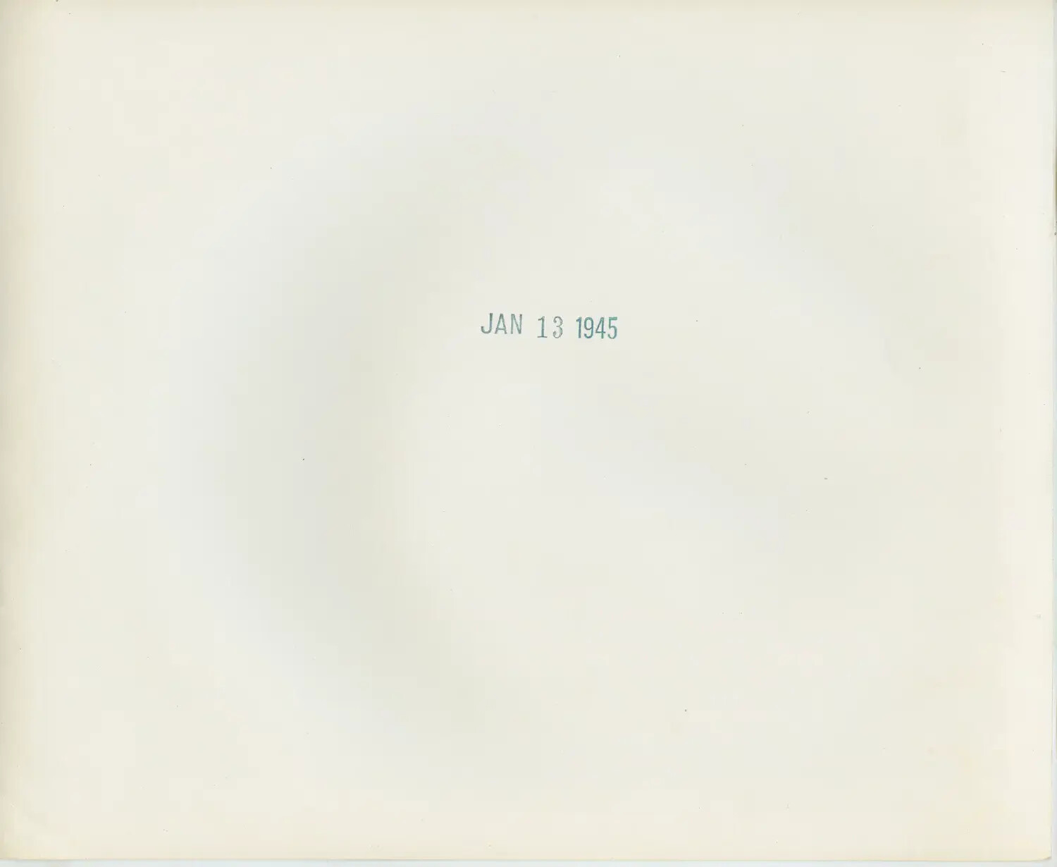 Photo Backing Sheet with Date Stamp 'JAN 13 1945' (USS Petrof Bay CVE-80 Collection)
