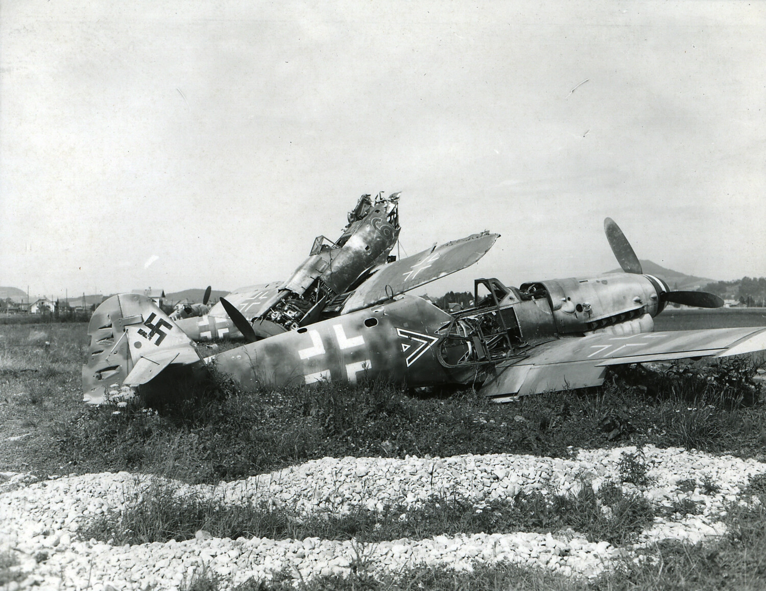 Wrecked German Focke-Wulf Fw 190 Fighter Aircraft, Salzburg Area, Germany/Austria