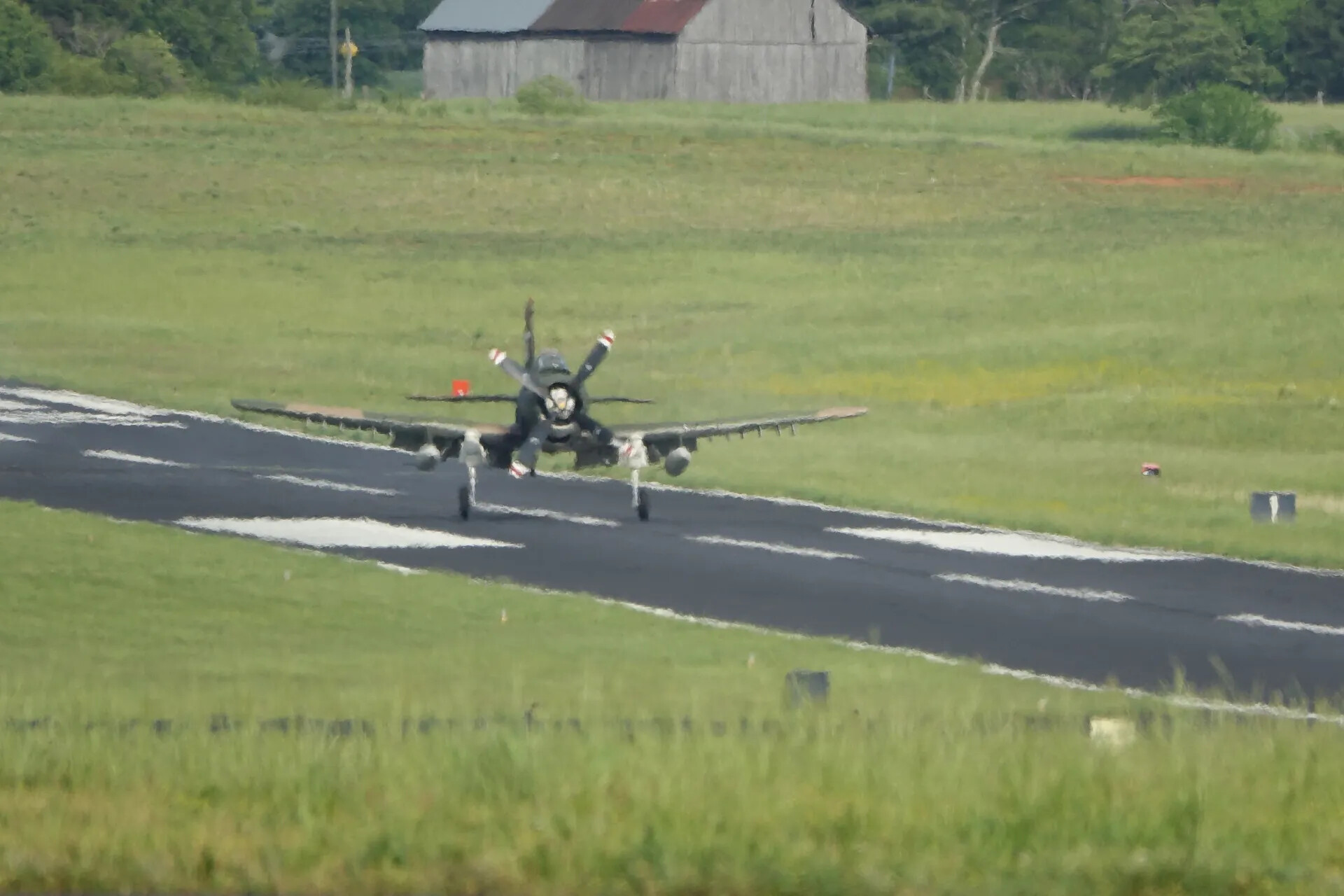 A-1 Skyraider on Takeoff Roll, May 2019 Fly-In Event