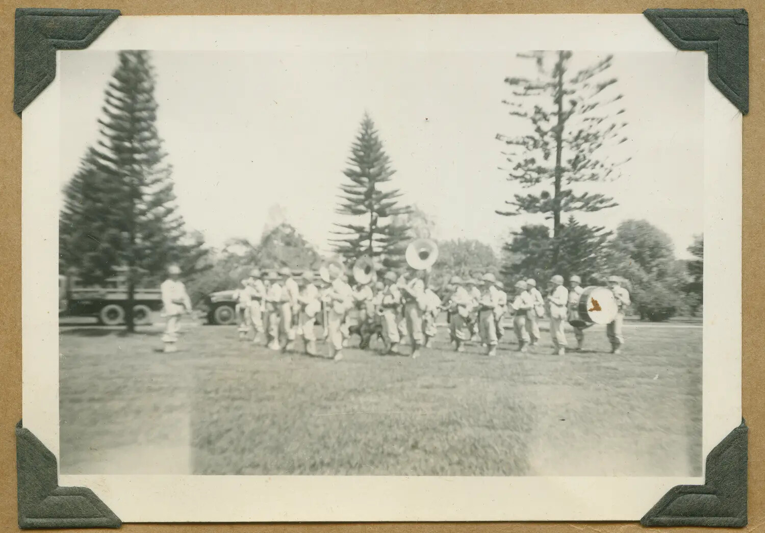 105th Infantry Regimental Band on the March, Hawaii, WWII