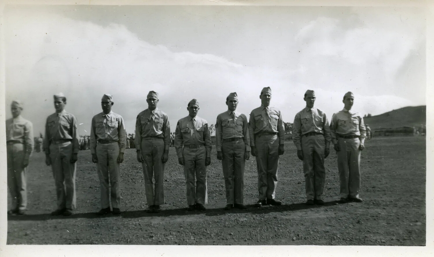 Decorated Soldiers Standing in Review Line, Award Ceremony (Third View)