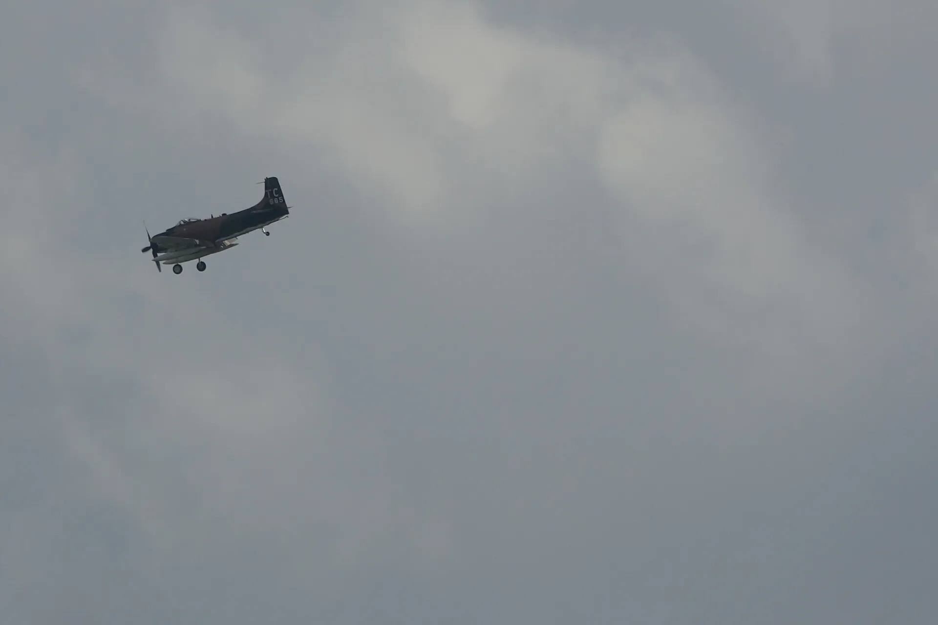 A-1 Skyraider TC-665 on Landing Approach, May 2019 Warbird Event