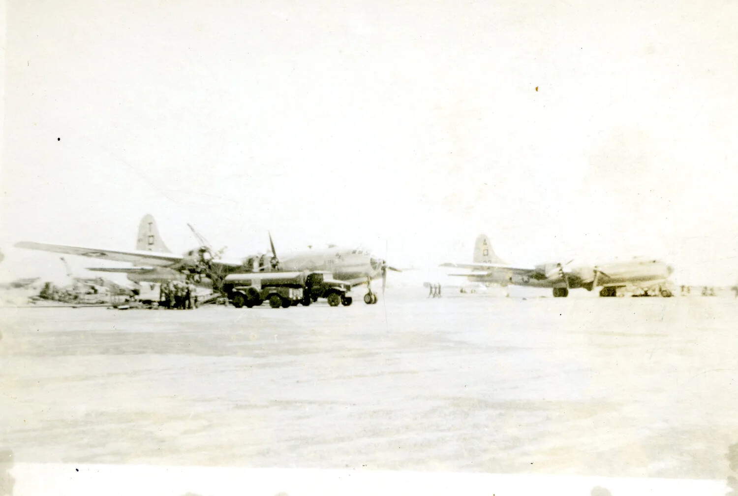 B-29 Superfortress Bombers on Airfield, Iwo Jima, 1945