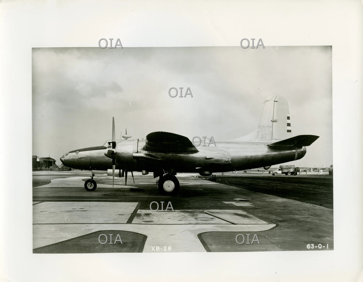 Douglas XB-28 'Dragon' Experimental Medium Bomber on Airfield Ramp