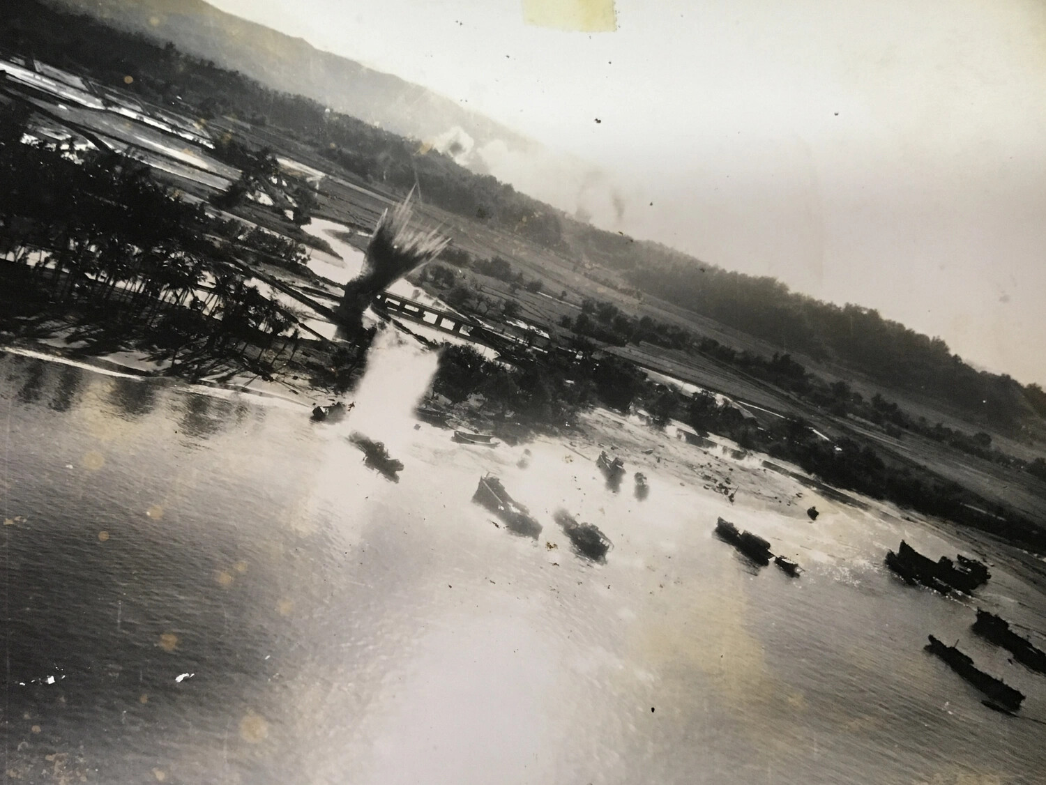 Low-Level Attack Run on Japanese Barges, 312th Bombardment Group, Southwest Pacific