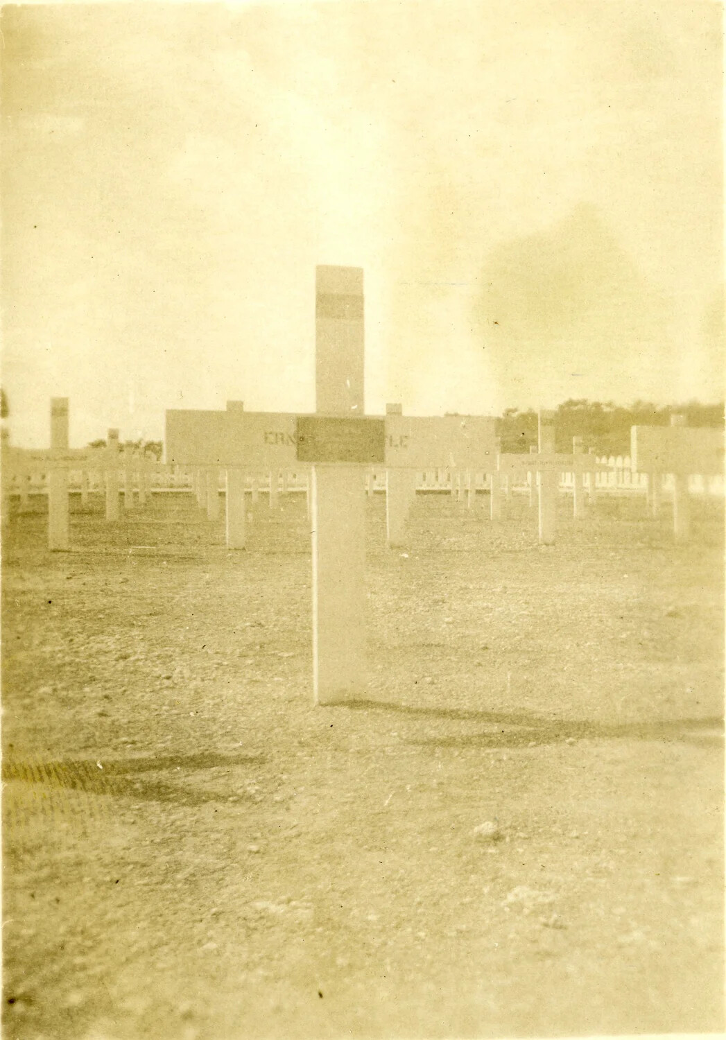 Grave Marker Believed to be Ernie Pyle's, Ie Shima Military Cemetery