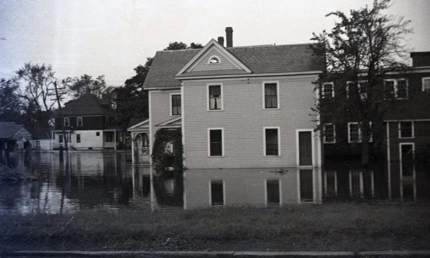 Flooded Residential Street, Nashua, New Hampshire, September 1936