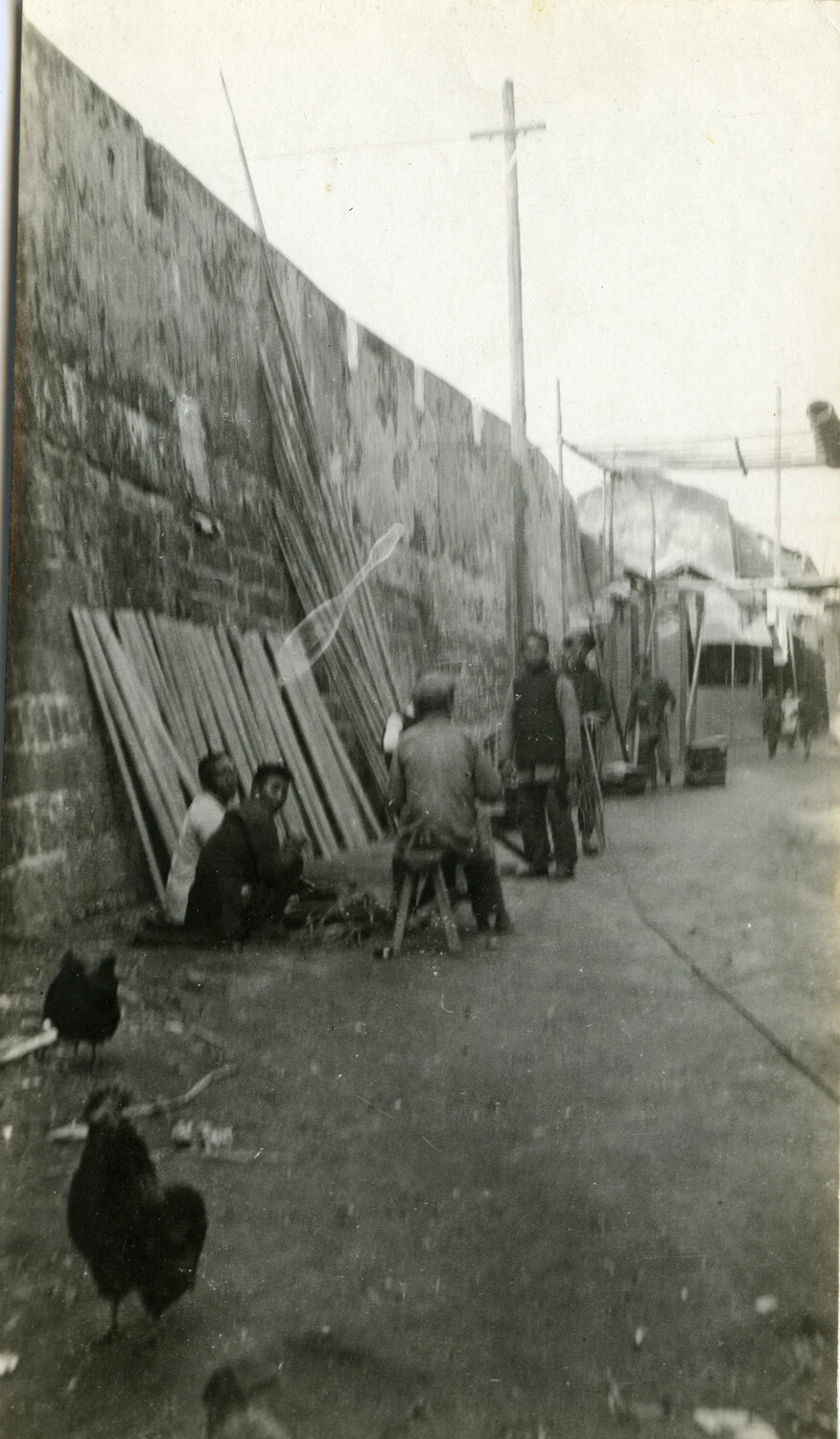 Street Scene Along City Wall, South China or Formosa – Carl Stone Collection, c. 1898-1910