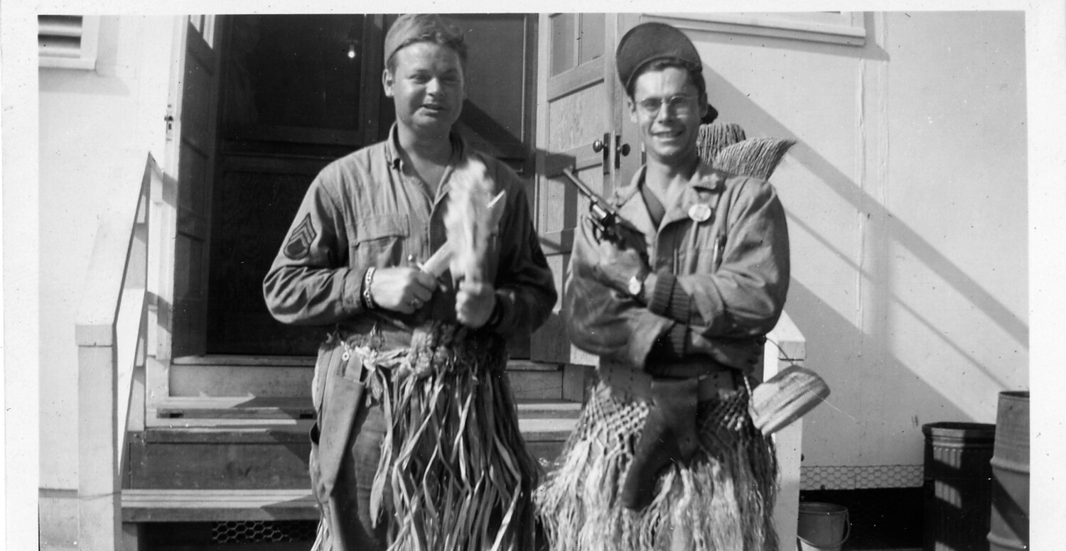Civilian Women Beside U.S. Army Liaison Aircraft and Jeep at Forward Pacific Airfield, WWII