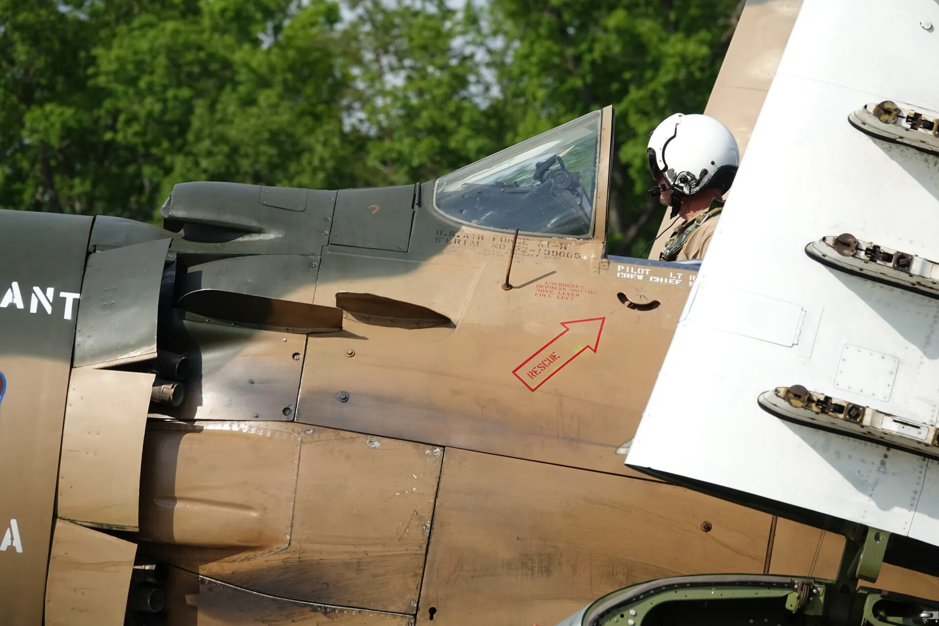 A-1 Skyraider 'Lieutenant America' Cockpit Stencil Detail, Pilot Visible