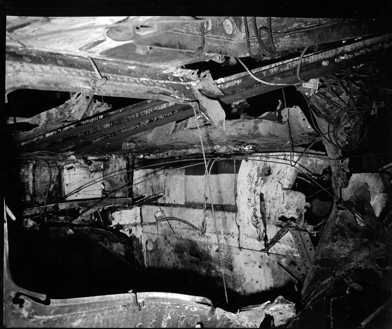 Torn Bulkhead and Structural Damage, Ship Interior