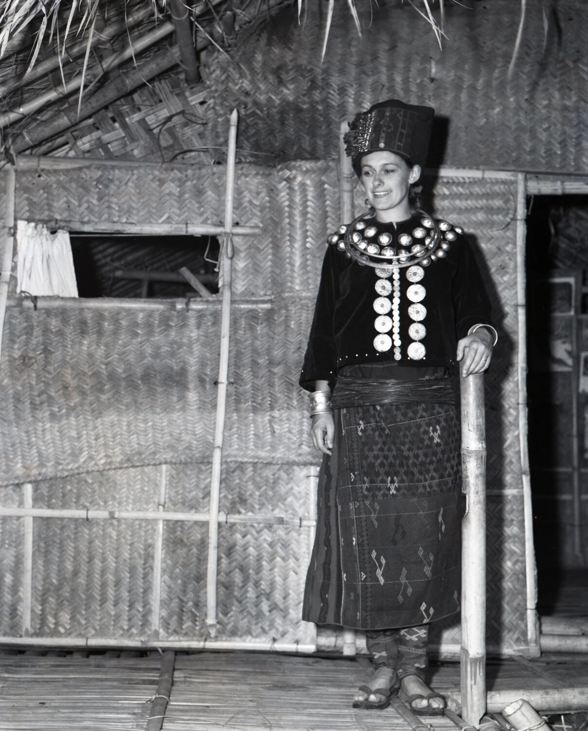 Portrait of a Hill-Tribe Woman in Traditional Dress, China-Burma-India Theater, WWII Era