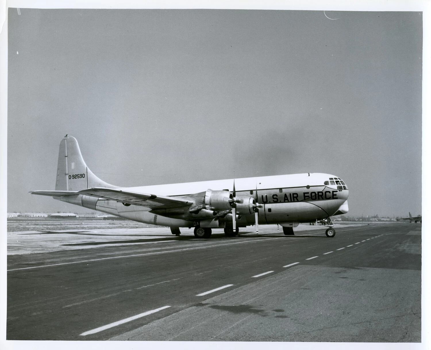 Boeing C-97 Stratofreighter, U.S. Air Force Tail Number 0-92590, on Airfield Ramp