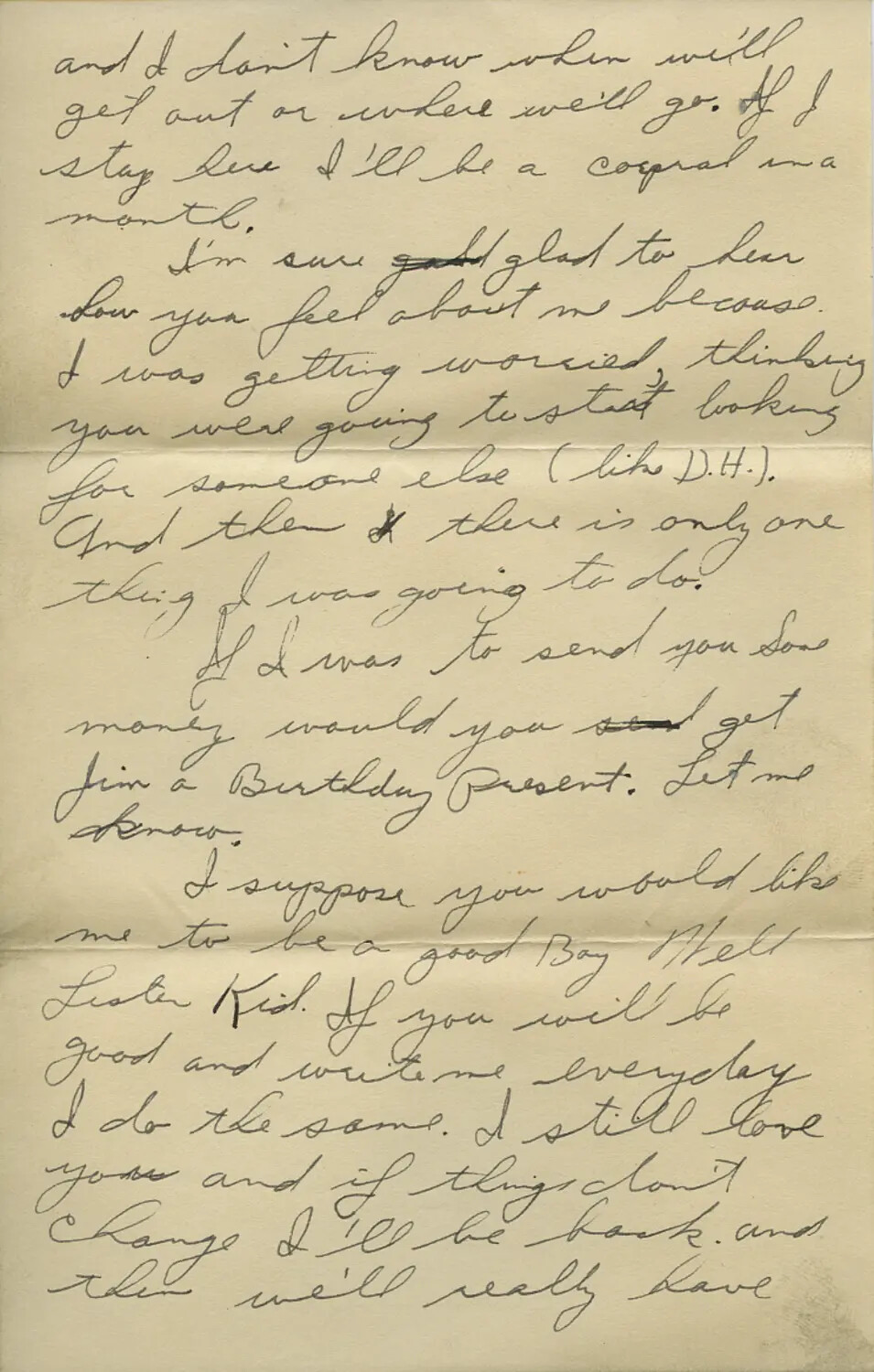 Handwritten Wartime Letter, Page 204 — Moon/Sammiet Correspondence Collection, WWII Era