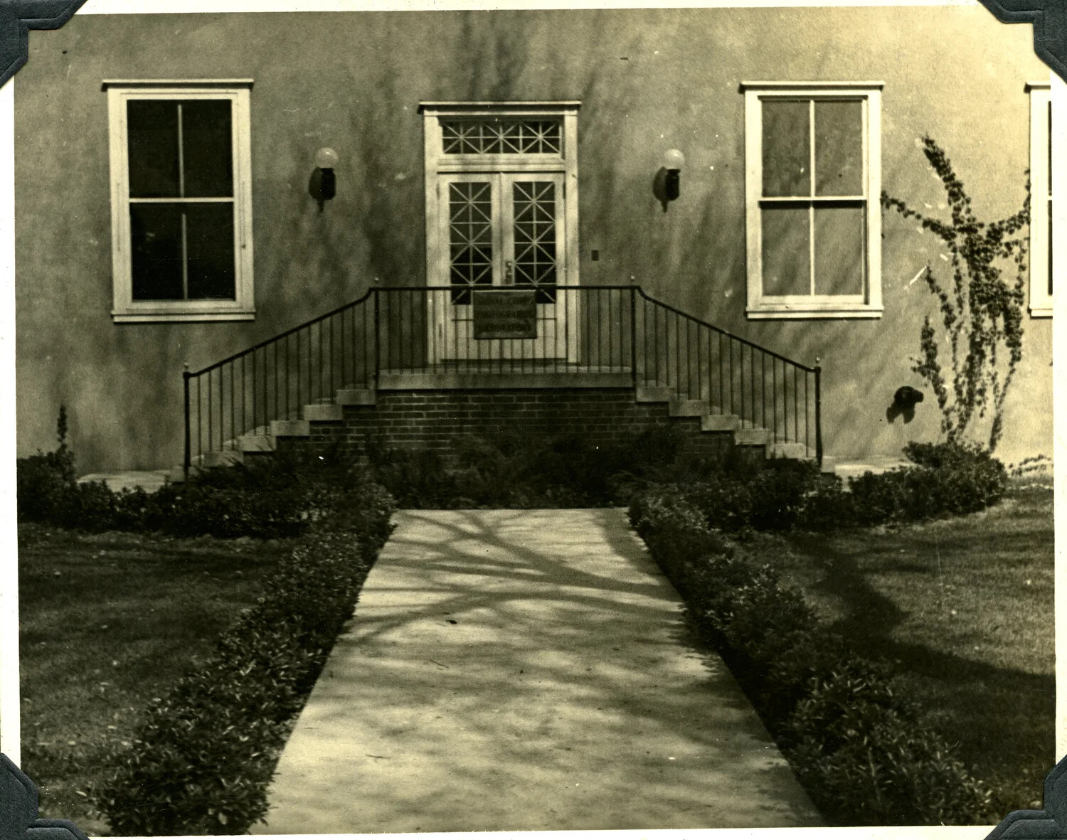 Entrance Facade of Signal Corps Building with Photographic Laboratory Signage