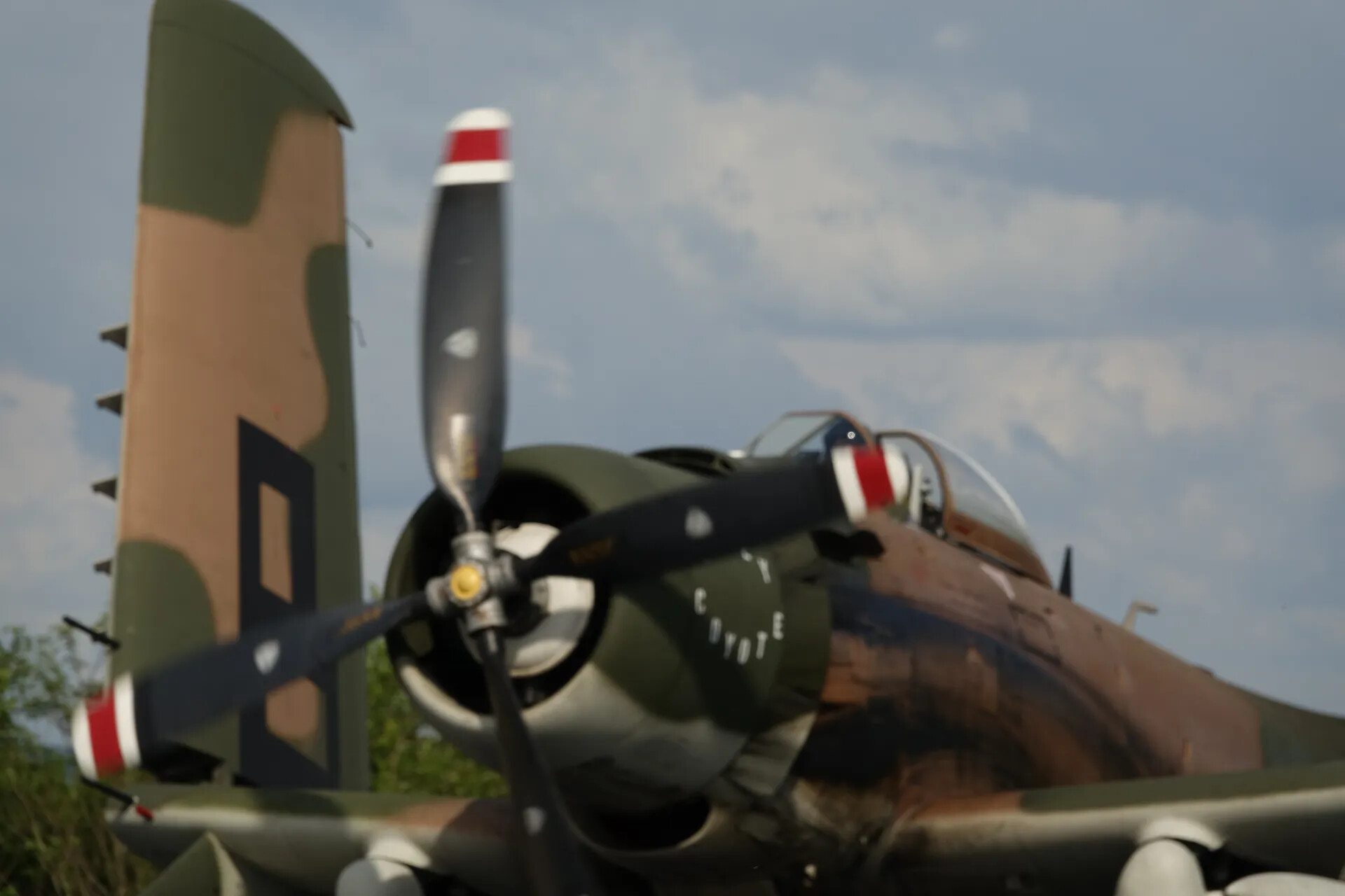 A-1 Skyraider 'Wiley Coyote' — Spinning Propeller Close-Up, Sixth Frame