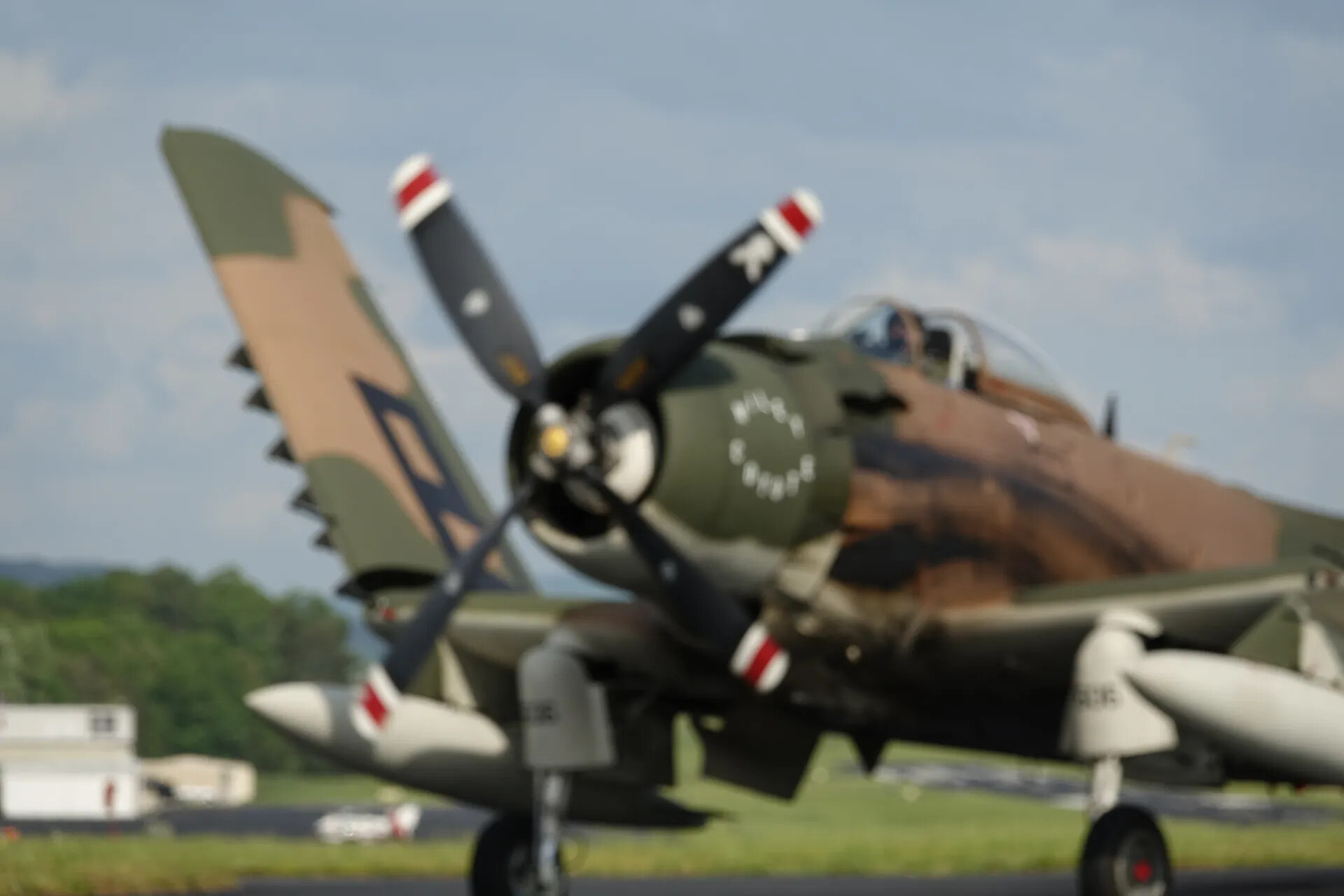 Douglas A-1 Skyraider Taxiing at Airshow, 3-4 May 2019 Event
