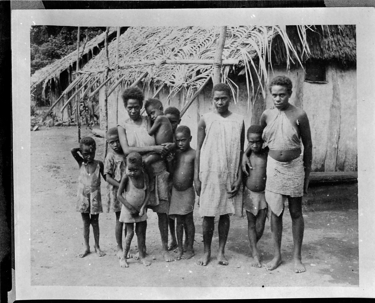 Family Group Portrait, Pacific Island Village