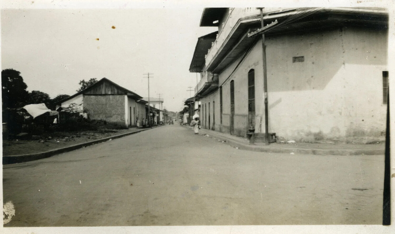 Unpaved Town Street with Colonial-Style Architecture, Nicaragua, c. 1927-1932