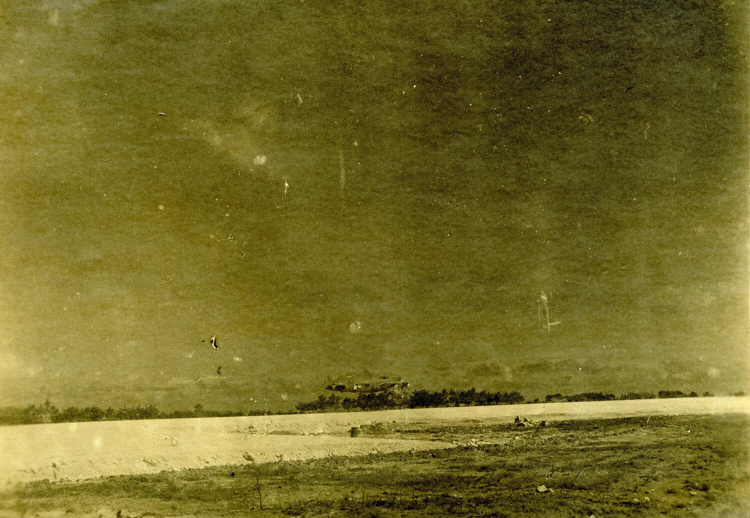 Airfield Perimeter View, Ie Shima, 345th Bombardment Group, 1945